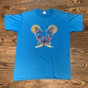 Freestyle Vintage Youth Kids T-Shirt, Blue Skateboarding, Size Medium (cut Tag)